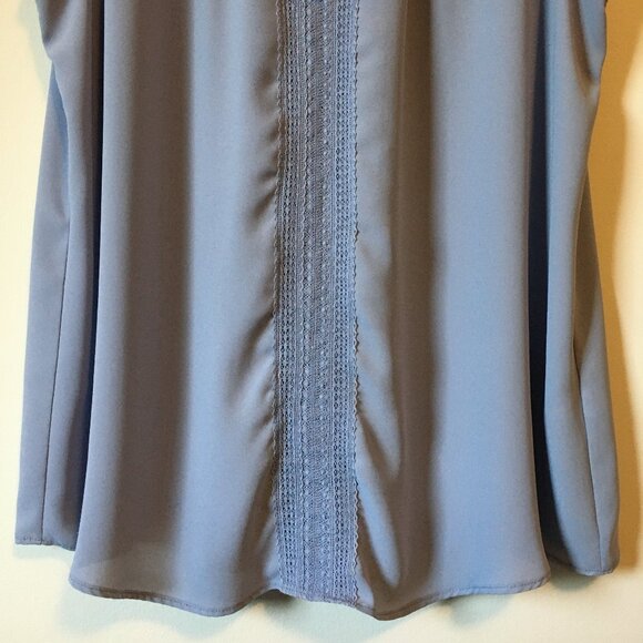 Vintage le chateau Canadian Made Pale Lavender Tie Up Crochet Lace Tank - Picture 4 of 14